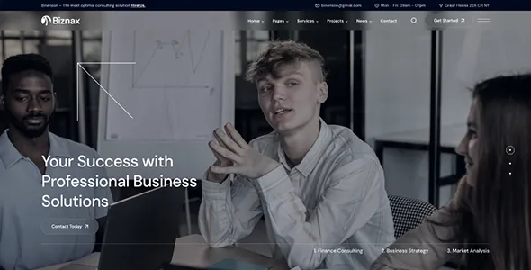 Biznax - Business Consulting WordPress Theme
