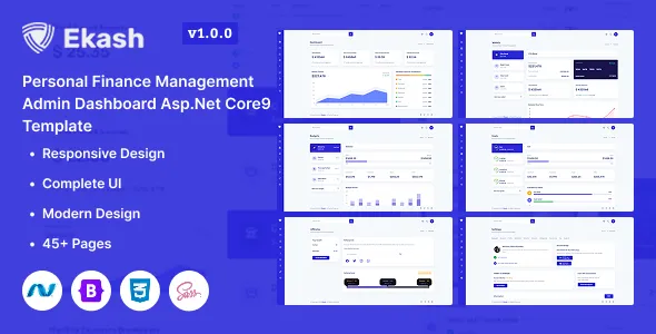 Ekash Personal Finance Management Admin Dashboard Flask Template