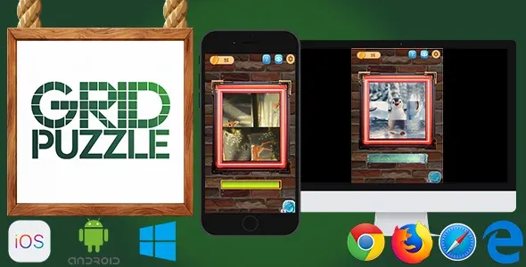 Grid Puzzle – HTML5 Game (Phaser 3)