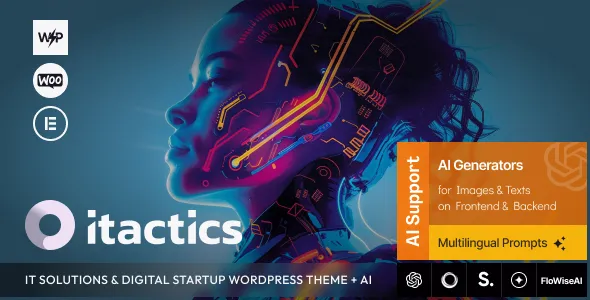 ITactics IT Solutions & Digital Startup WordPress Theme AI