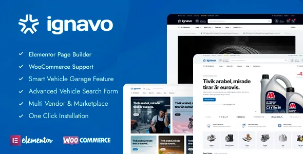 Ignavo Auto Parts WooCommerce Theme