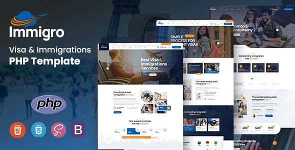 Immigro – Visa & Immigration PHP Template