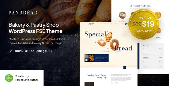 Panbread Fresh Bakery & Pastry FSE WordPress Theme