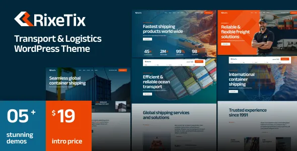 RixeTix - Transport & Logistics WordPress Theme