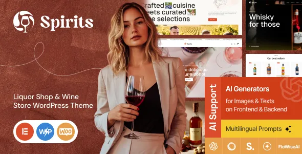 Spirits Liquor Shop & Wine Store WordPress Theme