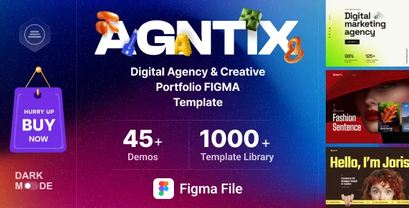 Agntix Digital Agency & Creative Portfolio Figma Template