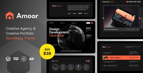 Amoor – Creative Agency & Portfolio WordPress Theme 1 Amoor Creative Agency Portfolio WordPress Theme