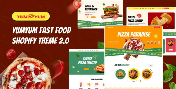 Ap Yumyum Pizza Fastfood Restaurant Shopify Theme