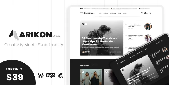 Arikon - A Responsive WordPress Blogging & Magazine Theme 1 Arikon A Responsive WordPress Blogging Magazine Theme