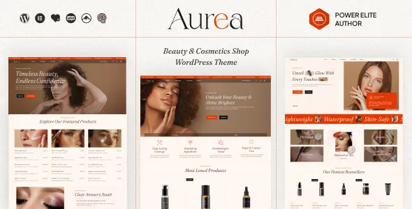 Aurea Beauty Cosmetics WordPress Theme