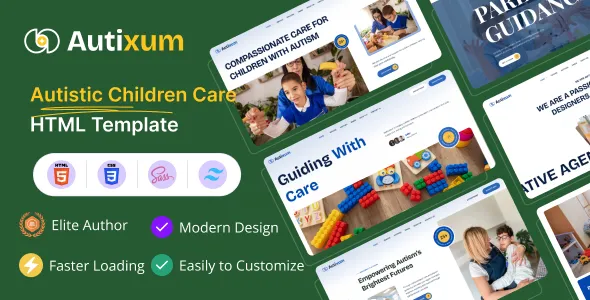 Autixum Autistic Children Care HTML Template