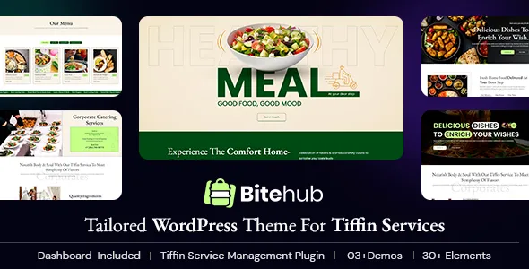 Bitehub Tiffin Food Delivery WordPress Theme