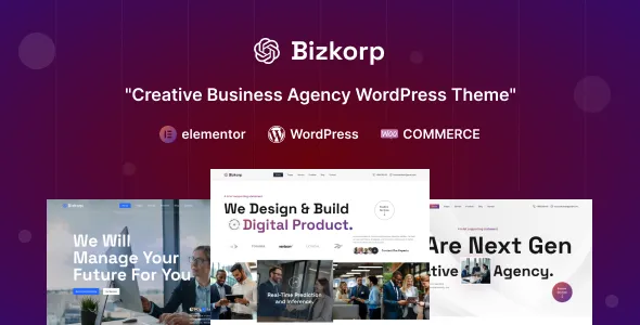 Bizkorp Creative Business Agency WordPress Theme