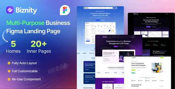 Biznity Multipurpose Business XD Template