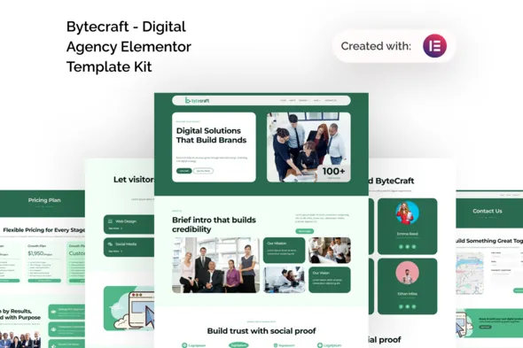 Bytecraft Digital Agency Elementor Template Kit
