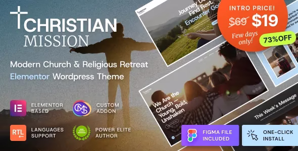 Christian Mission Religious Events Retreats Church WordPress Theme