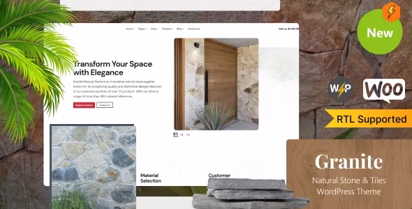 Cladding Natural Stone Tiles WordPress Theme