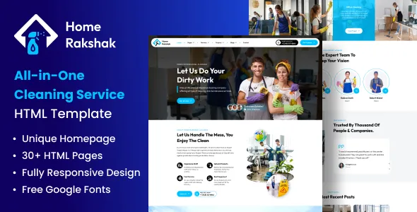 Home Rakshak Cleaning Services HTML Template