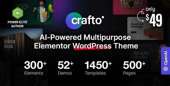 Crafto AI Powered Multipurpose WordPress Theme