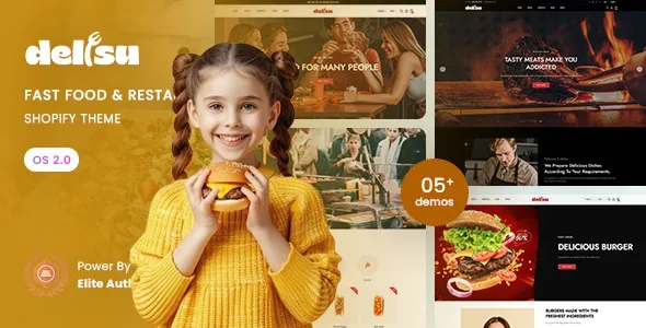 Delisu Fast Food & Restaurant Responsive Shopify 2.0 Theme