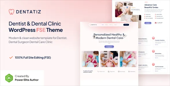 Dentatiz Dentist Dental Care Clinic FSE WordPress Theme