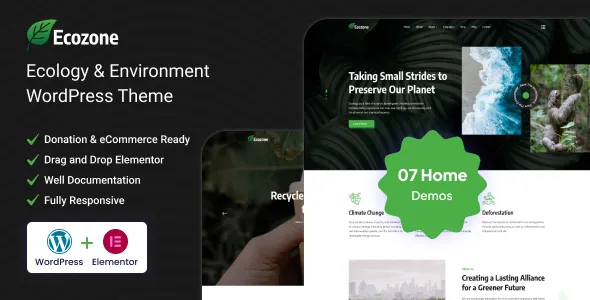 Ecozone Ecology Environment WordPress Theme