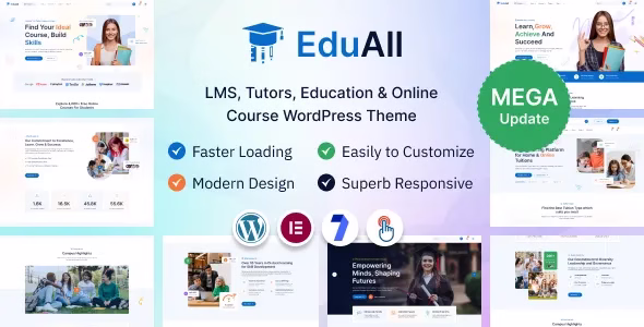 EduAll Education LMS Tutors Online Course WordPress Theme Multipurpose