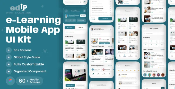 EduUp eLearning Mobile App UI Kit