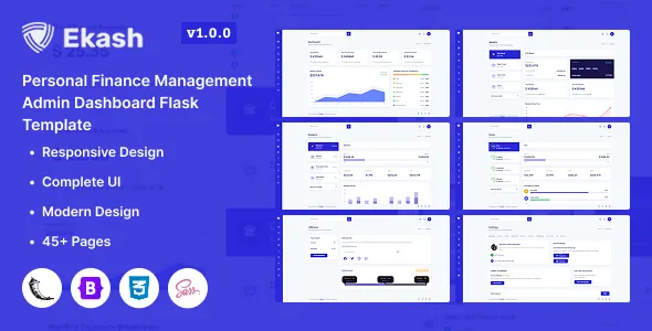 Ekash Personal Finance Management Admin Dashboard CakePHP Template