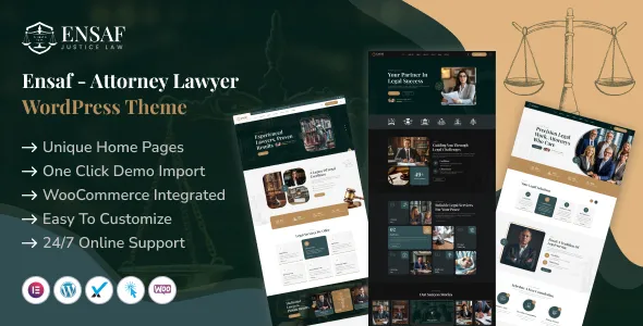 Ensaf - Attorney Lawyer WordPress Theme