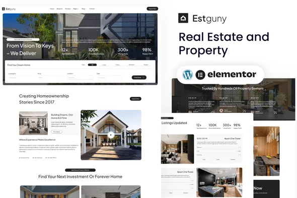 Estguny Real Estate & Property Elementor Template Kit