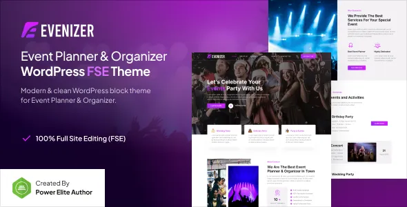Evenizer Event Planner Organizer FSE WordPress Theme