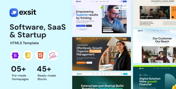 Exsit Software SaaS Startup HTML5 Template