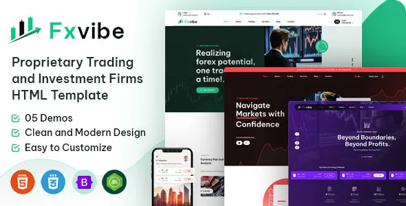 FXvibe Forex Prop Firm HTML Template