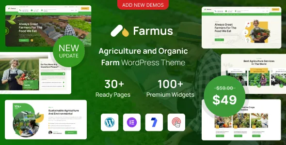 Farmus Agriculture and Organic Farm WordPress Theme