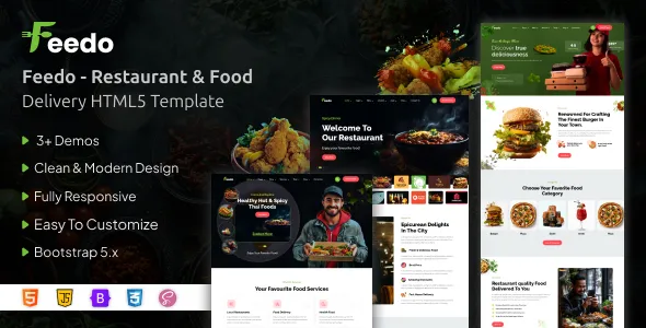 Feedo Restaurant Food Delivery HTML Template
