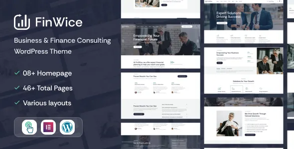 FinWice Business Finance Consulting WordPress Theme