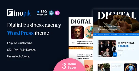 Finopik Creative Digital Agency Portfolio WordPress Theme
