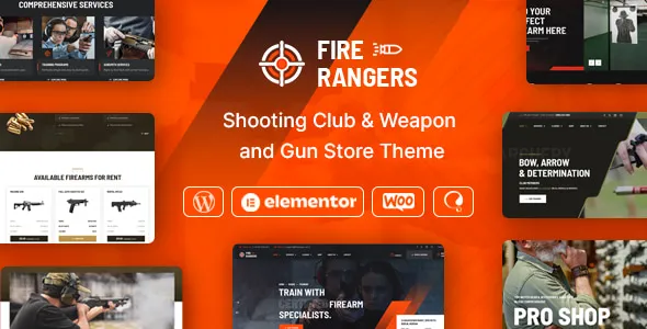 Fire Rangers Shooting Range Gun Club WordPress Theme