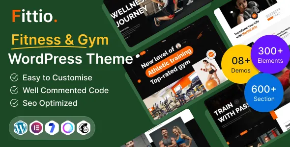 Fittio Fitness Gym Website WordPress Theme