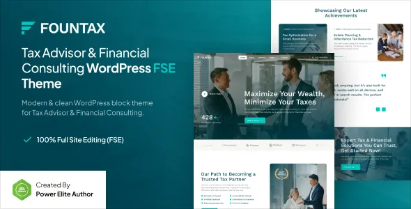 Fountax Tax Advisor Financial Consulting FSE WordPress Theme