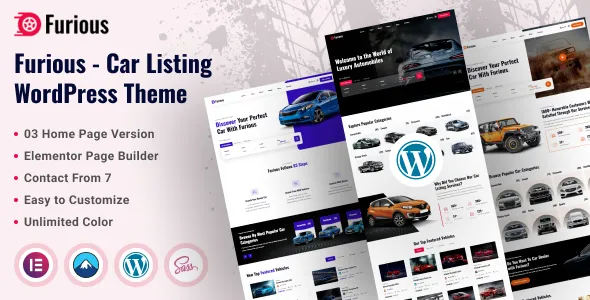 Furious Car Listing WordPress Theme