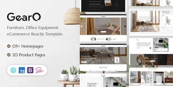 GearO Furniture Office Equipment eCommerce React Template