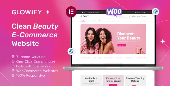 Glowify Beauty and Cosmetics Shop WordPress Theme
