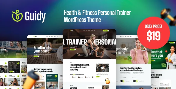 Guidy Health Fitness Personal Trainer WordPress Theme