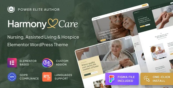 Harmony Care Private Nursing Home Senior Care WordPress Theme