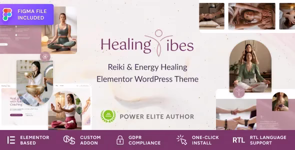 Healing Vibes Reiki Healing Meditation Coaching WordPress Theme