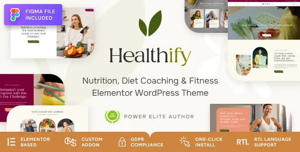Healthify Weight Loss Recipes Fitness Health Coaching WordPress Theme