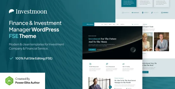 Investmoon Finance Investment Manager FSE WordPress Theme