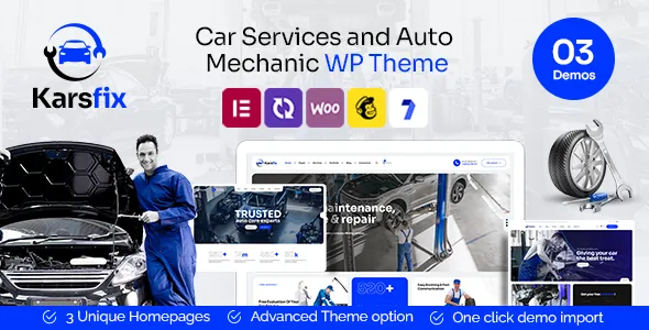 Karsfix Car Service Auto Mechanic WordPress Theme